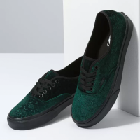 Vans кеды Old Skool Velvet Authentic черные с зеленым