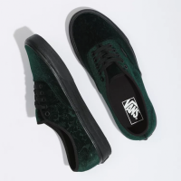 Vans кеды Old Skool Velvet Authentic черные с зеленым