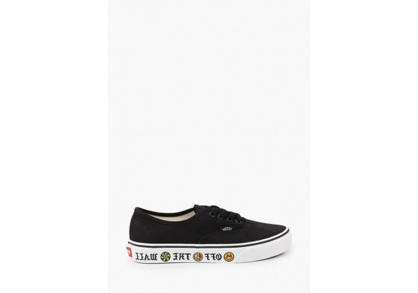 Кеды Vans AUTHENTIC с надписями черные