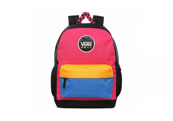 Рюкзак Vans  в клетку розово-черный