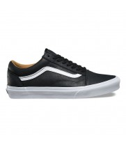 Кожаные кеды Vans Old Skool черные