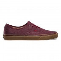 Кеды Vans Authentic Washed Canvas бордовые