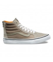 Кожаные кеды Vans UA SK8-HI SLIM ZIP BOOM BOOM зеленые