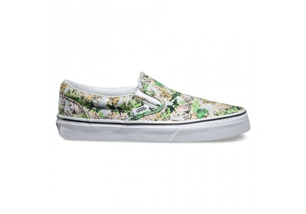 Слипоны Vans Classic Slip-On Chambray Leopard с принтом